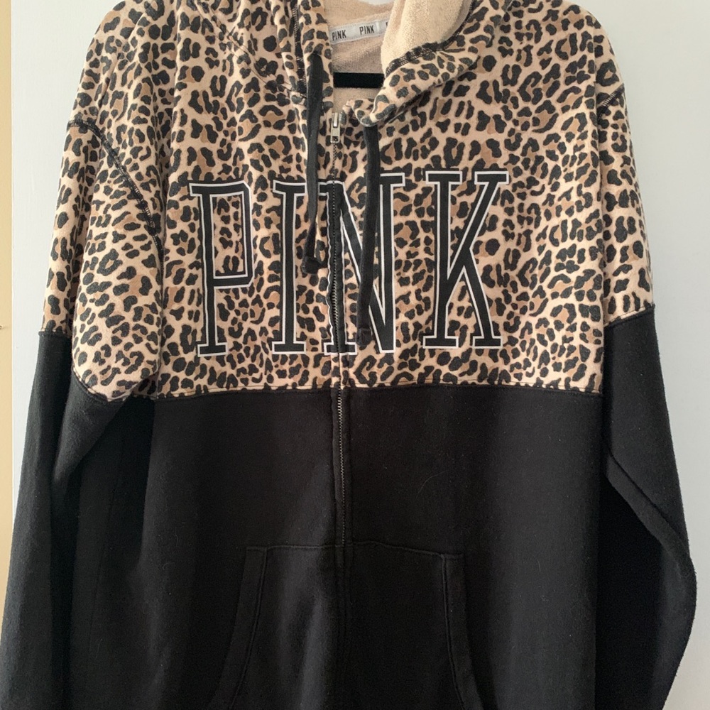Pink Victoria secret zip hoodie